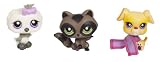 Littlest Pet Shop Winter 3 Pack - Racoon, Bird, and Yellow Dog