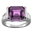 14K White Gold Amethyst Ring