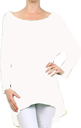Women's Rayon Span High Low Tunic,Small,White