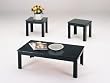 Calico Black Finish 3pc Pack Coffee/End Table Set