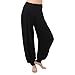 GOGO TEAM Womens Yoga Herem Pants Belly Dance Fitness Workout Pilates Pants BLACK-L