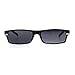 Mens Narrow Rectangular Plastic Powered Sun Reader Reading Glasses Black 4.0