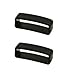 2 Pieces Size 20MM Black Rubber WATCH AFICIONADO 24 Replacement Watch Band Strap Keepers Loops