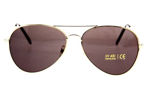 Klassik 80er Sonnenbrille Gold schwarz Herren / Damen Pilotenbrille Piloten Brille neu