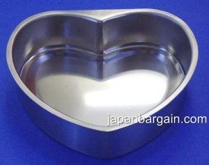 More image Japanese Stainless Steel Cake Pan Heart Shape Mold 8959