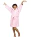 TowelSelections Hooded Kids Bathrobe - 100% Turkish Cotton Terry Velour Robe for Boys and Girls, Made in Turkey - Pink