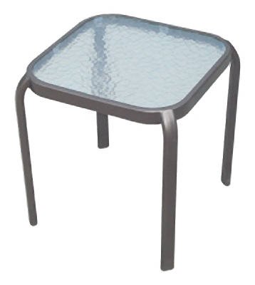 Courtyard Creations Brz Stack Side Table Tgs16dk Aluminum/Steel Patio Tables