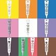 Wilton Master Set of all 10 Ready-To-Use Gel Tube Color (0.75 oz.Tubes)