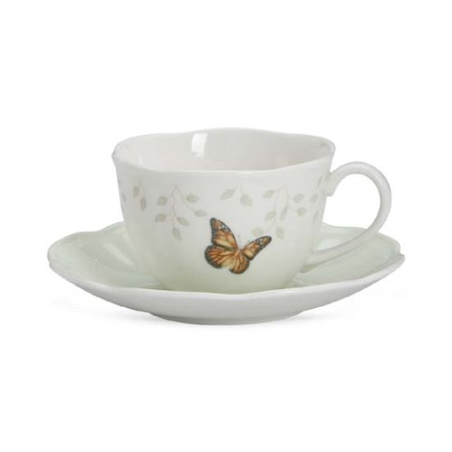 Lenox Butterfly Meadow Monarch Petite Cup & Blue Saucer