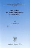 Das Verbot der Marktmanipulation (§ 20a WpHG)