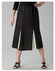 Clearance Sale Plus Size Womens Black and White Panel Skirt Size 28 / 30