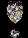 Wishing on the Stars Design - Hand Painted - Grande Wine - 16 oz..