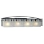 Bath Art Vanity Light with Frosted Fluted Glass