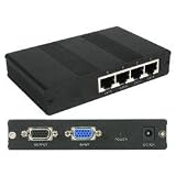 4 Port Cat 5 VGA Video Splitter Distribution Amplifier Extender