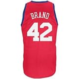 adidas Philadelphia 76ers #42 Elton Brand Red Swingman Basketball Jersey