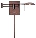 George Kovacs Chocolate Chrome LED Swing Arm Wall Lamp w/Steel Shade