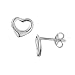 Open Heart Earrings in Sterling Silver .925
