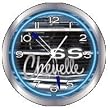 Chevelle SS Blue Neon 20" Wall Clock Chevrolet Made In USA New