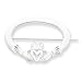 31U3AiIo0EL. SL75  Sterling Silver Satin Finish Diamond Cut Claddaugh Pin