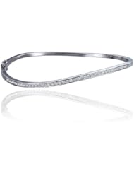 3.80ct Vs Diamond Accented Bangle 14k Gold