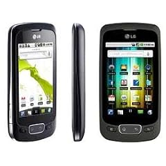 LG P500 OPTIMUS One Smartphone (Android 2.2, 3 MP Kamera, 8.1cm (3.2 Zoll) Touchscreen, 2GB Speicherkarte, 3.5mm Klinkenbuchse)  schwarz
