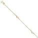 14k Gold Tri-Color Puffed Heart Bracelet