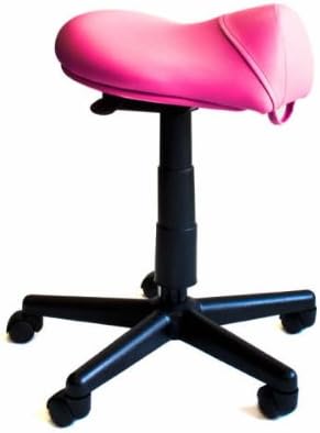 Saddle Stool, Hair Cutting Stool S1116 Pink Vinyl [Health and Beauty]