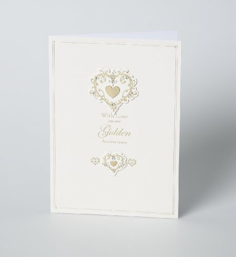image :Classic Text Golden Anniversary Card