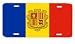 Andorra Principality Flag Vanity Auto License Plate