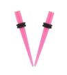 Acrylic Neon Taper with Clear CZ - Pink - 4G - Sold as a Pair