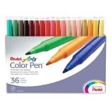 PENTEL OF AMERICA / PENS36036 / Fine Point Color Pen Set, 36 Assorted Colors, 36/set / Sold as 1 ST