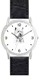 WEST HIGHLAND WHITE TERRIER DOG (MS) - WATCHBUDDY&reg; DELUXE SILVER TONE WATCH - Black Strap - Small Size (Standard Women's Size)