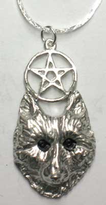 Wolf Pentagram, pewter