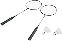 Hudora Badmintonset No Limit RS-99, 2 Stahlschläger, 2 Federbälle