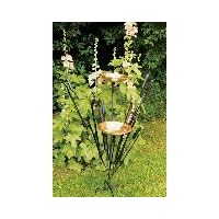 Double Cattails Bird Bath by Achla