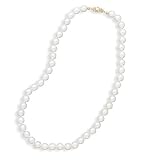 16 14k Yellow Gold 7.5-8mm (A) Akoya Pearl Necklace