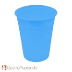 50 Party Becher Plastik hellblau
