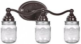 Mason jar vanity light with Clear jars