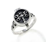 Sterling Silver Dragonfly Poison or Aromatherapy Scent Locket Ring(Sizes 4,5,6,7,8,9,10,11)
