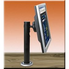 Rotating POS LCD Display Counter/Desk Mount - Black