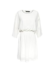 Sexy Chiffon/Polyester Round Neck Elasticized   Waistline Above the Knee One Shoulder Elbow Length Sleeves Tunic/Maxi Dress 