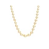 14k Yellow Gold 10-14mm Golden Masami Shell Pearl Necklace with ball Clasp, 18
