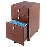 Realspace(R) Mezza Mobile File, 28 1/2In.H X 15In.W X 19In.D, Cherry/Chrome