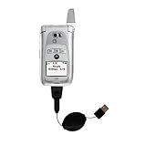 Retractable USB Cable for the Nextel i870 / i875 with Power Hot Sync and Charge capabilities - Gomadic Brand w/ TipExchange Technology
