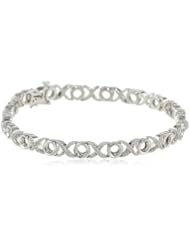 Sterling Silver Diamond Bracelet (1/2 Cttw, I-J Color, I2-I3 Clarity), 7.25 Inch