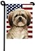 Lhasa Apso Brown / Sable USA Patriotic Garden Flag