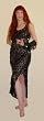 Ankle Length Paillette Dress with Long Gloves