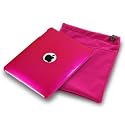 APPLE IPAD 3 PC EXECUTIVE ACCESSORY PACK - HOT PINK GLOSSY BACK  COVER CASE, SCREEN PROTECTOR, PINK POUCH PART OF THE QUBITS ACCESSORIES  RANGE