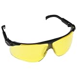 AO Safety 13253 Maxim Adjustable Temple Safety Glasses, Black Frame, Amber Lens by AO Safety