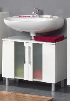 Badezimmer / Bad Waschbeckenunterschrank Weiß / Weiß
